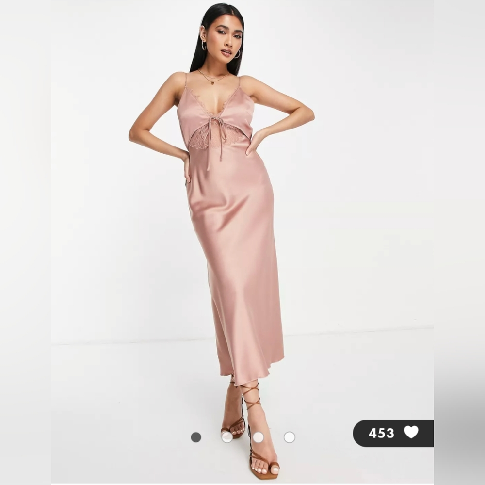 ASOS DESIGN bias cut slip dress